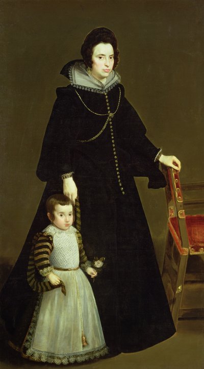 Doña Antonia de Ipenarrieta y Galdós (1599-1635) und ihr Sohn, um 1631 von Diego Velázquez